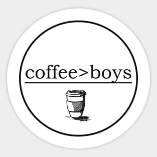 No. 1 Coffee over Boys Sticker